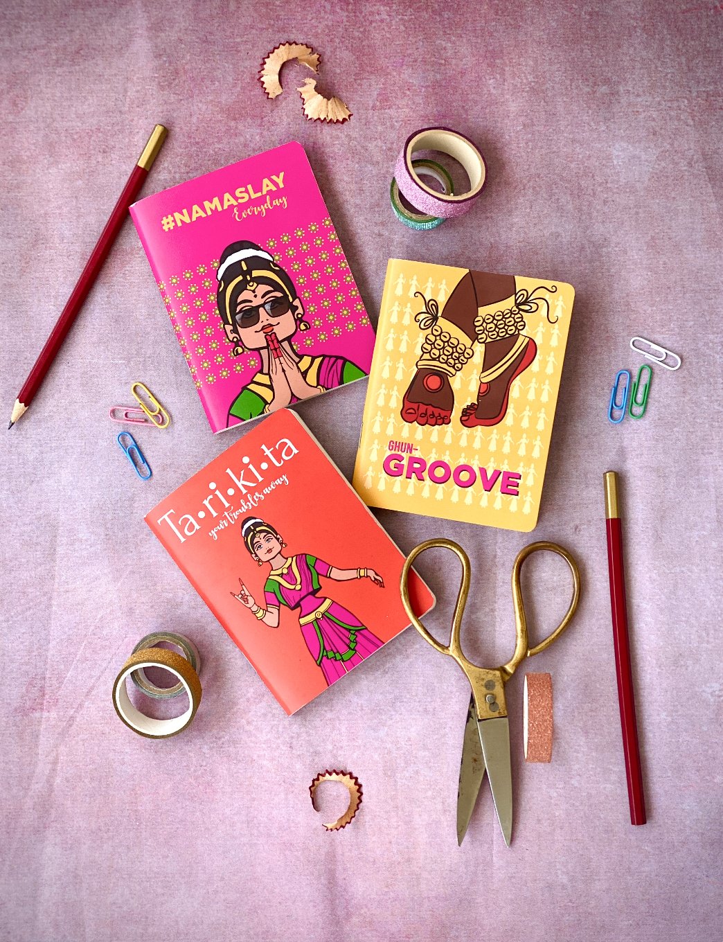 Pocket note books with dance themes for indian classical dancers (Bharatanatyam, kuchipudi, odissi, mohiniattam, kathakali, etc)