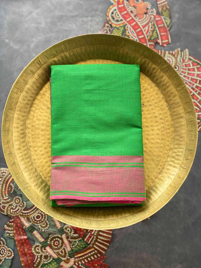 Classic | deep forest green with pink Classic Practice Sarees